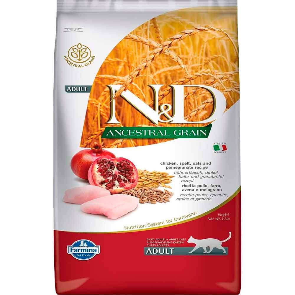ND Düşük Tahıllı Tavuklu Narlı Kedi Maması 5 kg 8010276032744 N&D Tahılsız Kedi Mamaları Amazon Pet Center