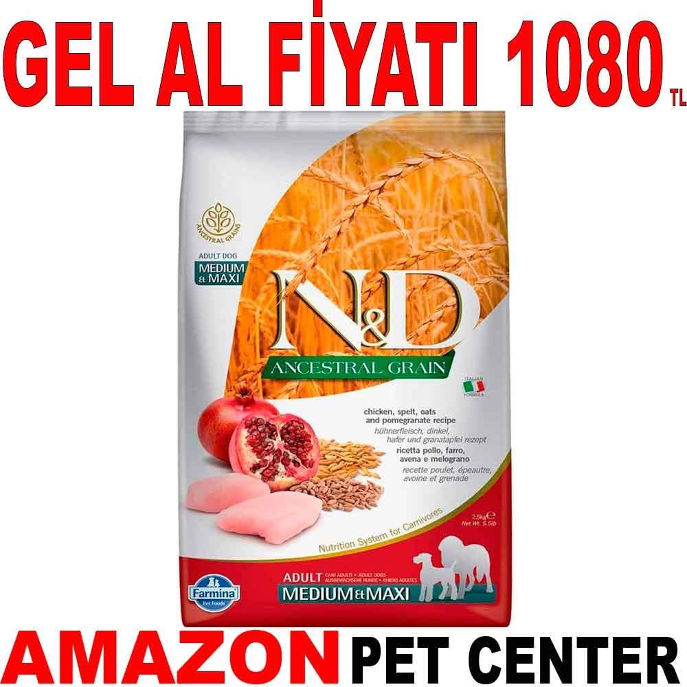 ND Düşük Tahıllı Tavuklu Orta Irk Köpek Maması 2.5 Kg 18587005 Amazon Pet Center