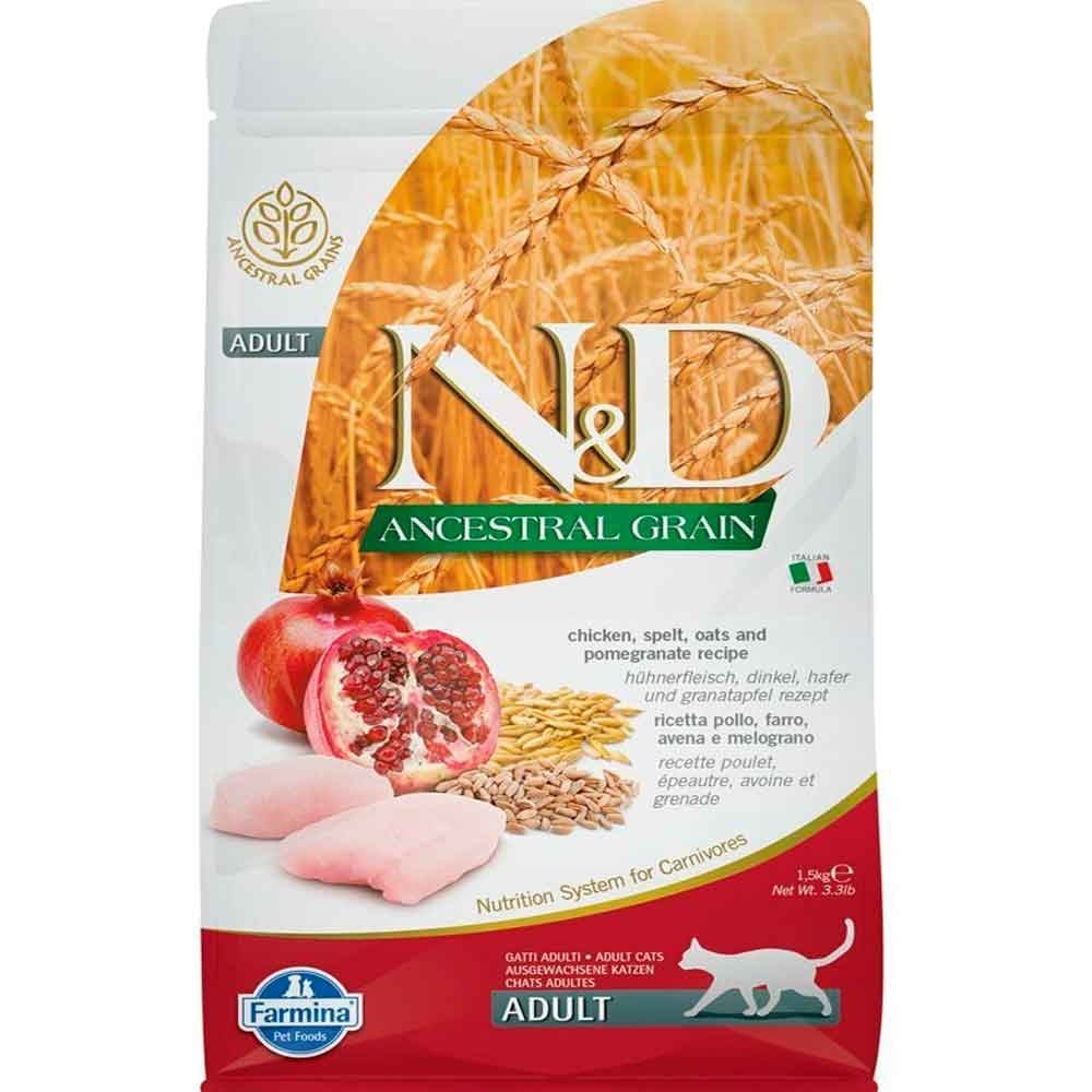 ND Düşük Tahıllı Tavuklu ve Narlı Kedi Maması 1,5 Kg 8010276021571 N&D Tahılsız Kedi Mamaları Amazon Pet Center