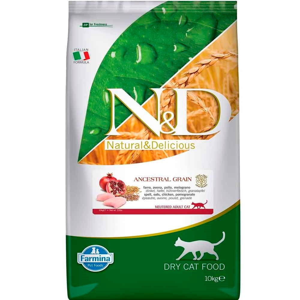 ND Düşük Tahıllı Tavuklu ve Narlı Kısırlaştırılmış Kedi Maması 10 Kg 8010276031341 N&D Kısır Kedi Mamaları Amazon Pet Center
