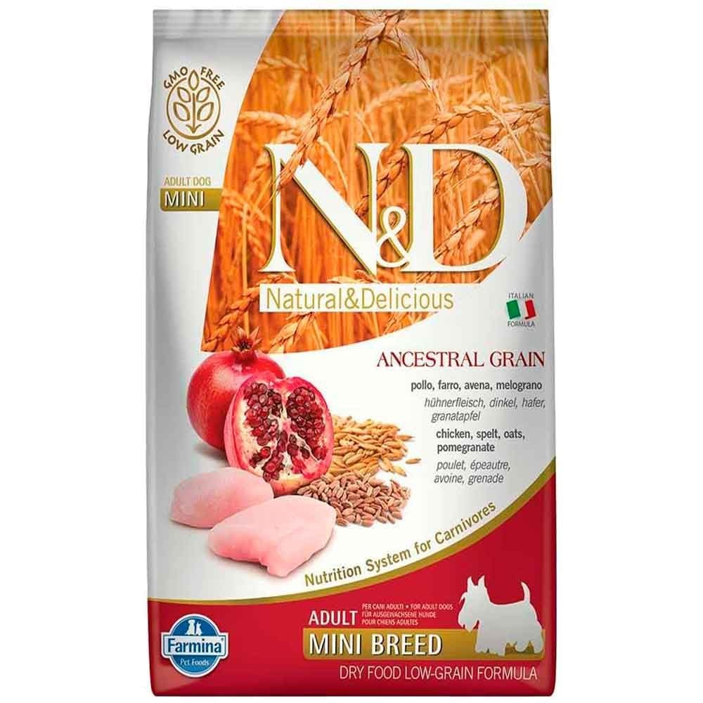 ND Düşük Tahıllı Tavulu ve Narlı Adult Mini Yetişkin Köpek Maması 7 kg 8010276035073 Amazon Pet Center