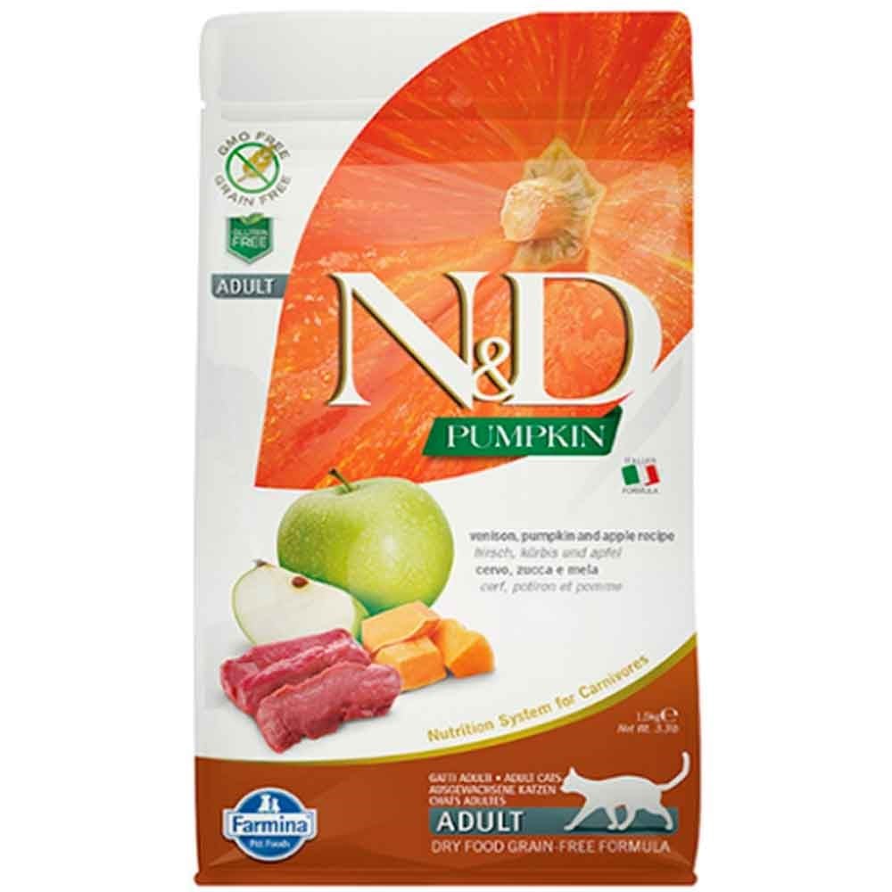 N&D Kedi Maması Balkabaklı Geyik Etli Elmalı 1,5 Kg 8010276035417 Amazon Pet Center
