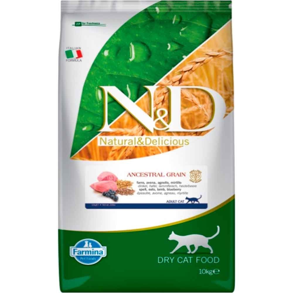 ND Kedi Maması Düşük Tahıllı Kuzu Etli ve Yaban Mersinli 10 Kg 8010276024923 Amazon Pet Center