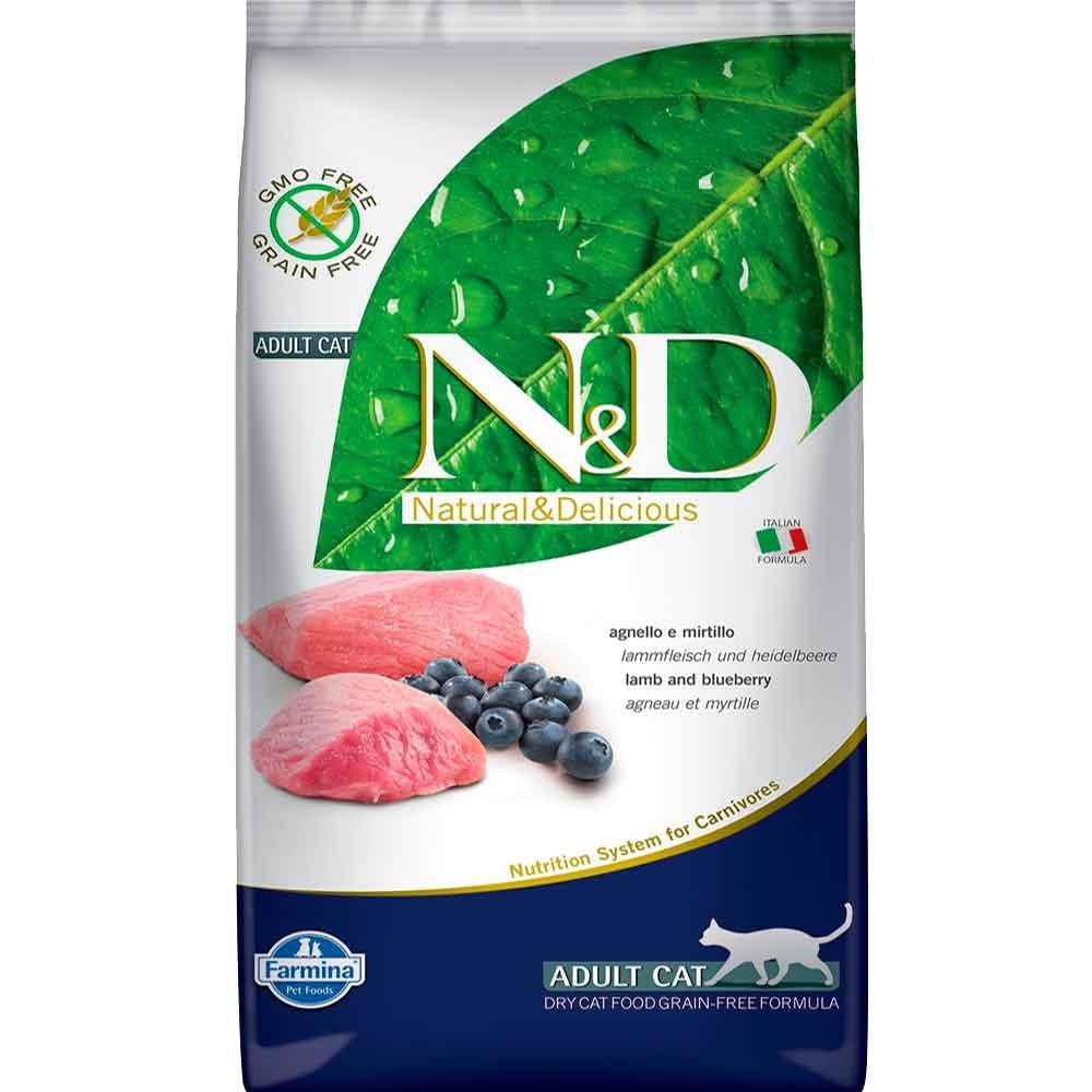 ND Kedi Maması Kuzu Etli Yaban Mersinli Tahılsız 5 Kg 8010276032713 Amazon Pet Center
