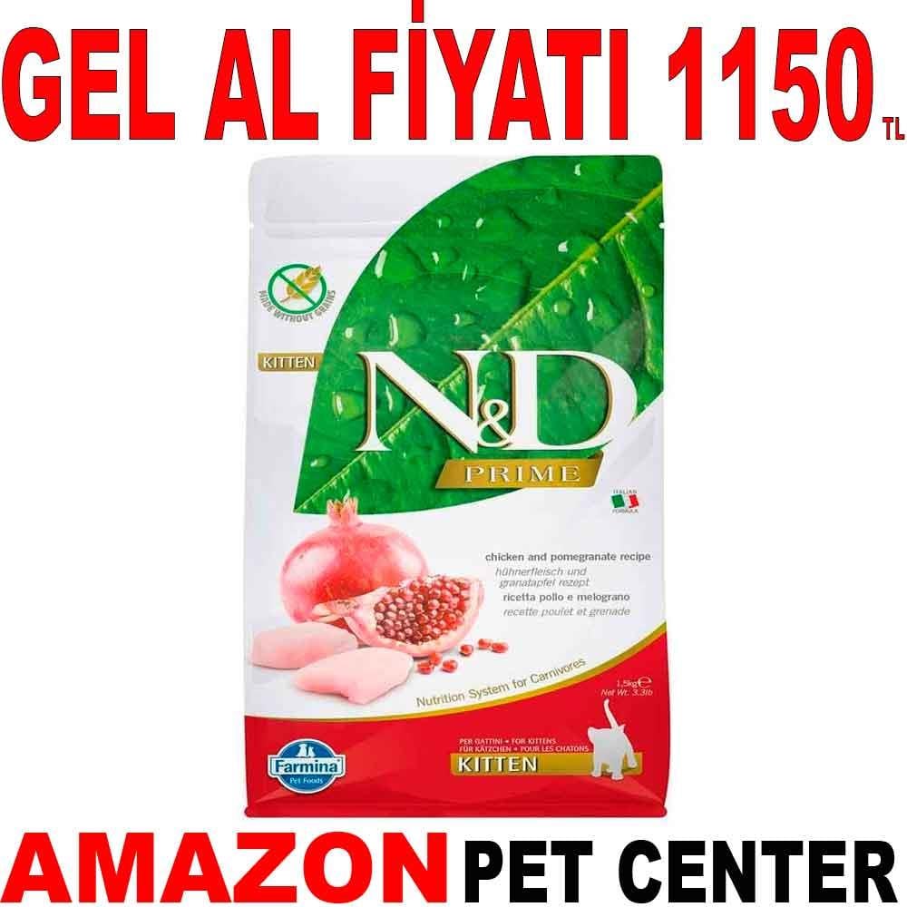 ND Kitten Tahılsız Tavuk ve Narlı Yavru Kedi Maması 1,5 Kg 18782004 Amazon Pet Center