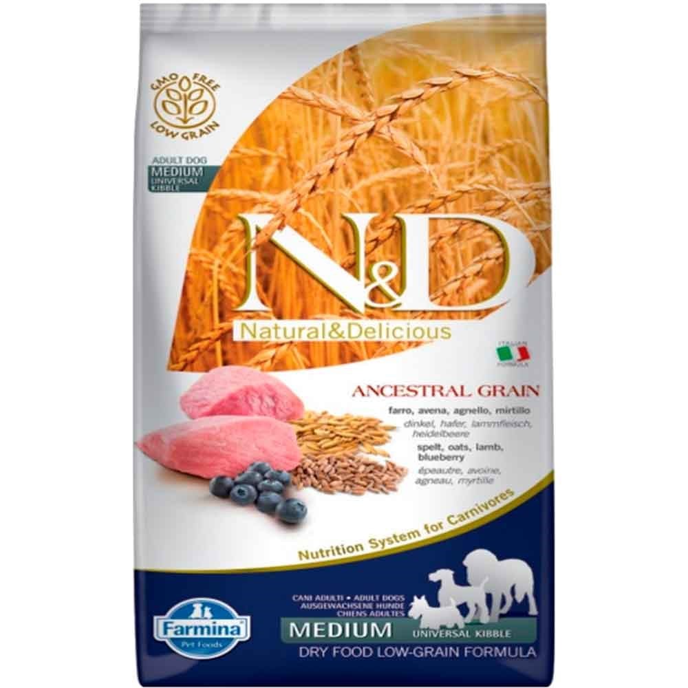 ND Köpek Maması Düşük Tahıllı Kuzu Etli Yaban Mersinli 12 Kg 8010276362858 Amazon Pet Center