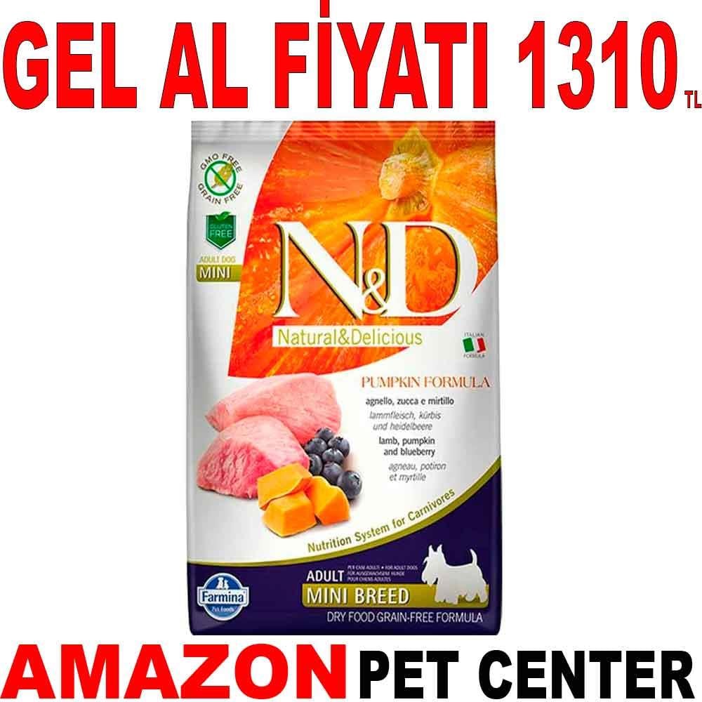 ND Köpek Maması Küçük Irk Balkabaklı Kuzu Etli Tahılsız 2,5 Kg 18810004 Amazon Pet Center