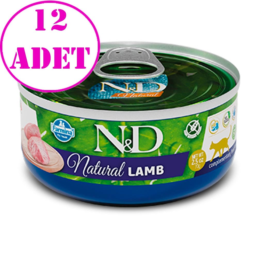 N&D Natural Kuzu Etli Yetişkin Kedi Konservesi 70 Gr 12 AD 32132953 Amazon Pet Center