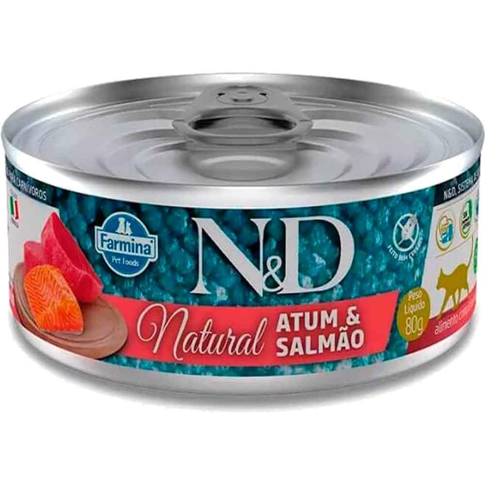 N&D Natural Tuna Ve Somon Balıklı Yetişkin Kedi Konservesi 70 Gr 8606014106305 Amazon Pet Center