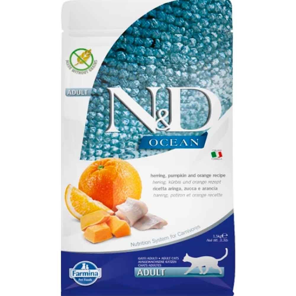 ND Ocean Kedi Maması Tahılsız Ringa Balıklı Ve Balkabaklı 1.5 kg 8010276036742 Amazon Pet Center