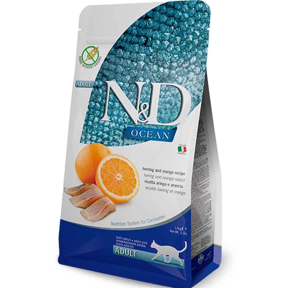 ND Ocean Kısır Kedi Maması Ringa Balığı Ve Portakallı 300 GR 8010276036698 Amazon Pet Center