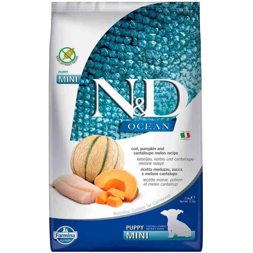 N&D Ocean Morina Balıklı Bal Kabaklı ve Kavunlu Küçük Irk Tahılsız Yavru Köpek Maması 7 Kg 8010276038814 Amazon Pet Center