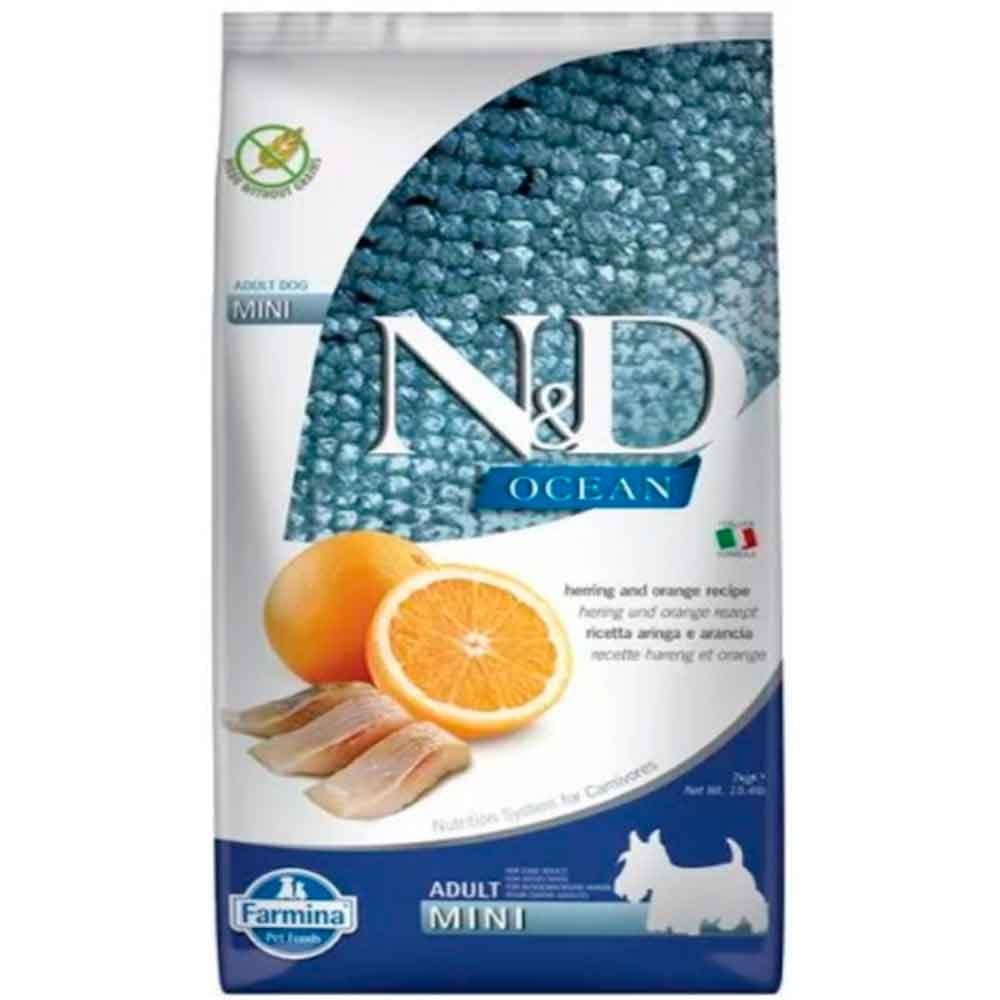 N&D Ocean Ringa Balıklı ve Portakallı Tahılsız Küçük Irk Yetişkin Köpek Maması 7 Kg 8010276036469 Amazon Pet Center