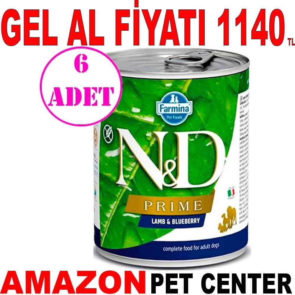 N&D Prime Kuzulu Yaban Mersini Köpek Konserve Maması 285 Gr 6 AD 18766004 Amazon Pet Center
