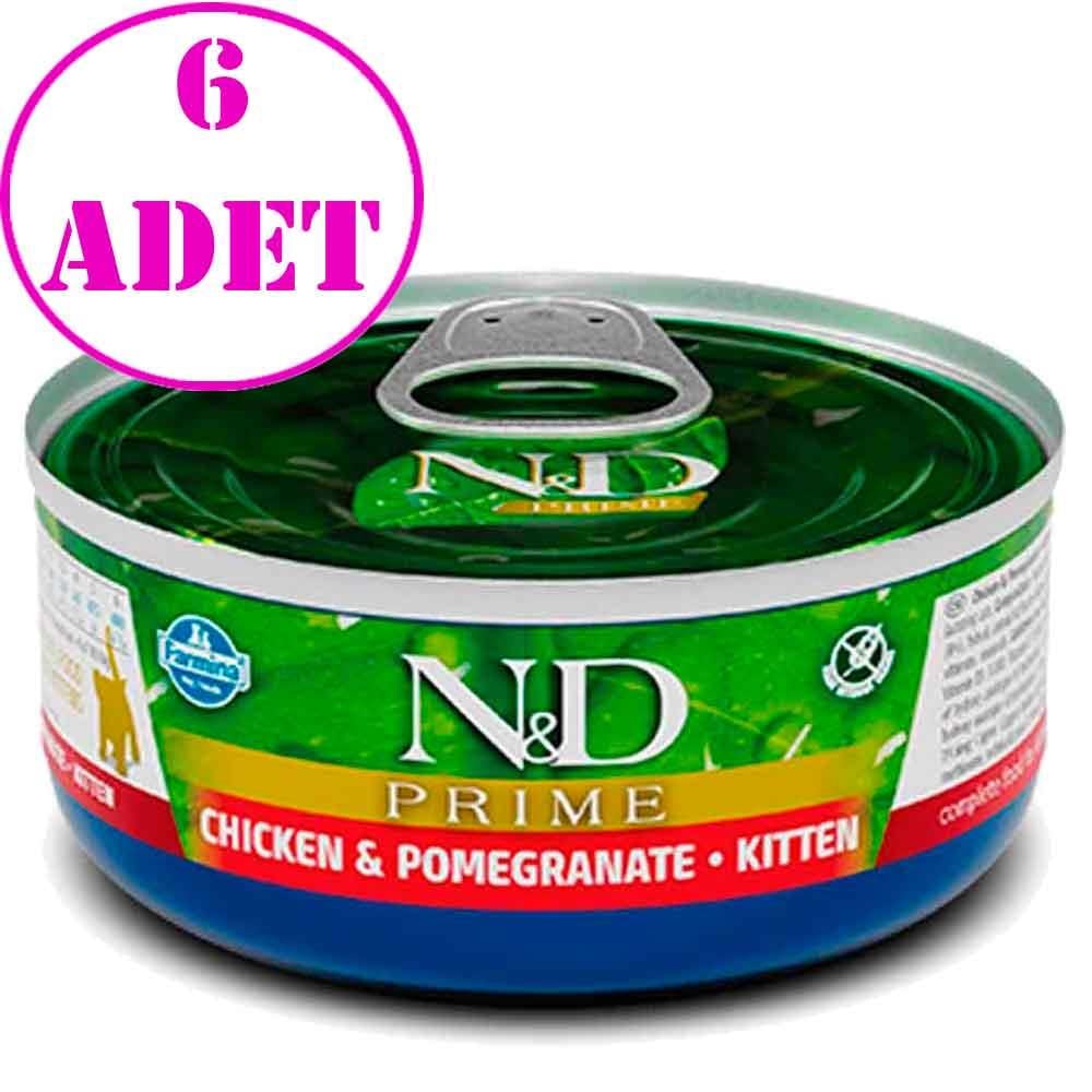 ND Prime Tahılsız Kitten Tavuklu Narlı Yavru Kedi Konservesi 70 Gr 6 AD 19217000 Amazon Pet Center