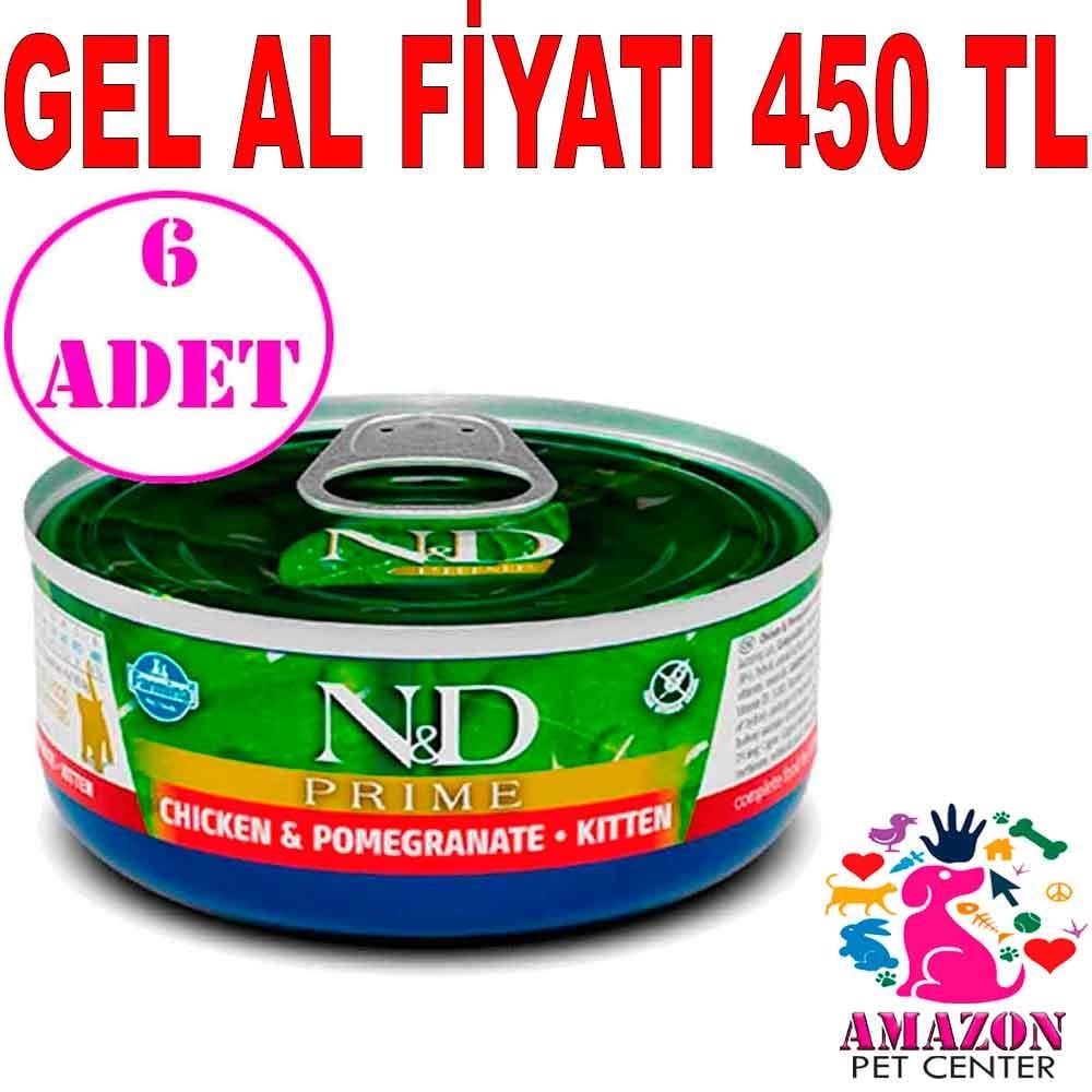 ND Prime Tahılsız Kitten Tavuklu Narlı Yavru Kedi Konservesi 70 Gr 6 AD 19218007 Amazon Pet Center