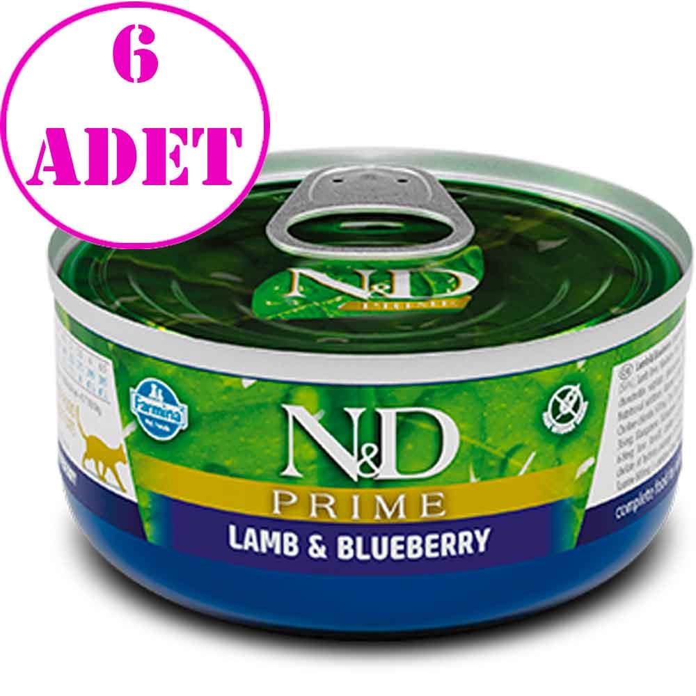 ND Prime Tahılsız Kuzulu Yaban Mersinli Kedi Konservesi 70 Gr 6 AD 32135893 Amazon Pet Center
