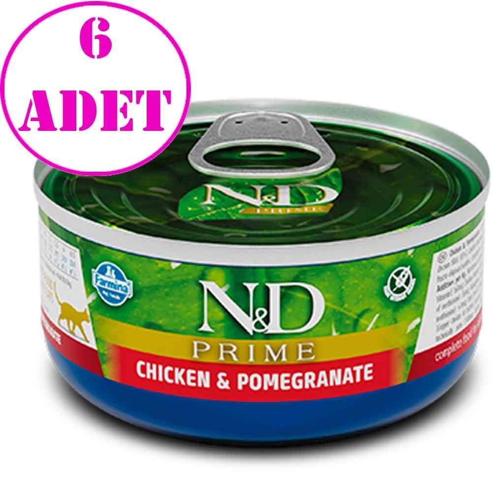 ND Prime Tahılsız Tavuklu Narlı Kedi Konservesi 70 Gr 6 AD 32135909 Amazon Pet Center