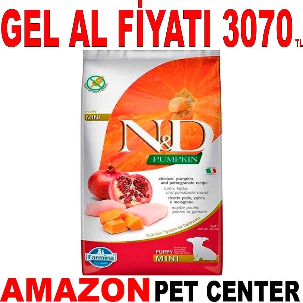N&D Pumpkin Tahılsız Yavru Köpek Maması Tavuk Etli Bal Kabaklı ve Narlı Küçük Irk 7 Kg 18638004 Amazon Pet Center