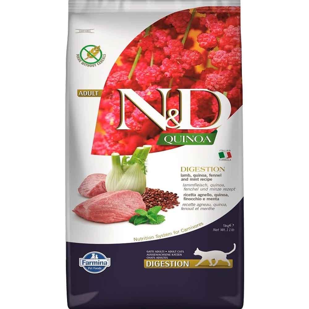 N&D Quinoa Digestion Kuzu Etli Yetişkin Kedi Maması 5 kg 8010276036957 Amazon Pet Center