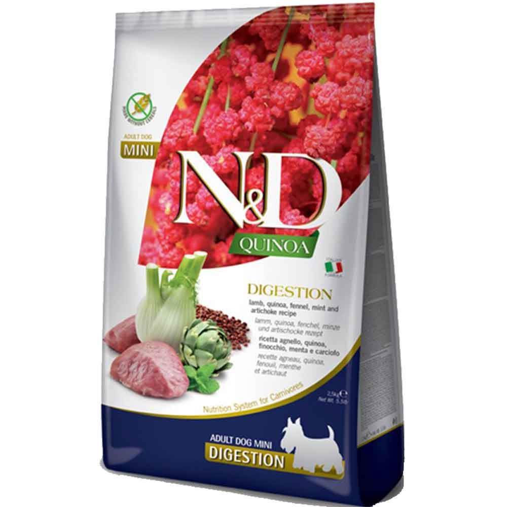 N&D Quinoa Digestion Kuzulu Mini Yetişkin Köpek Maması 2.5 Kg 8010276040060 Amazon Pet Center