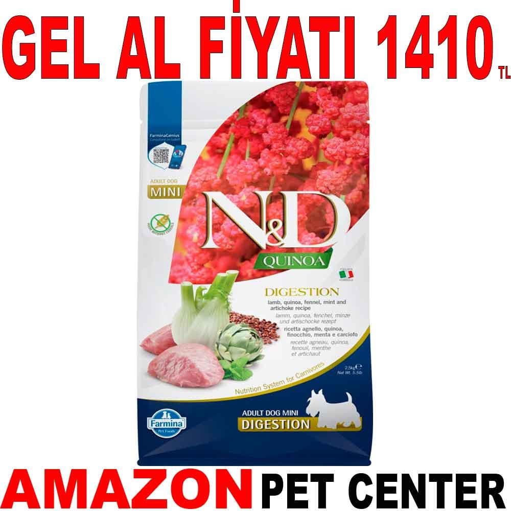 ND Quinoa Digestion Kuzulu Mini Yetişkin Köpek Maması 2.5 Kg 20699000 Amazon Pet Center