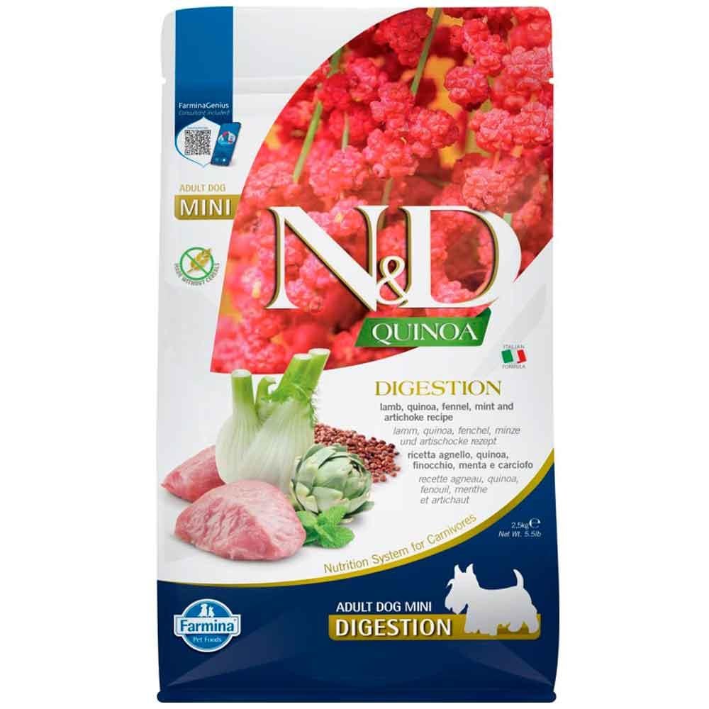 N&D Quinoa Digestion Kuzulu Mini Yetişkin Köpek Maması 2.5 Kg 8010276040060 Amazon Pet Center