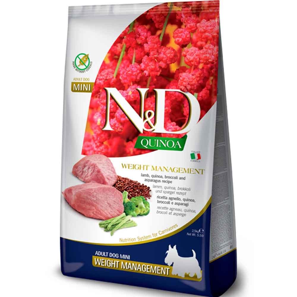 ND Quinoa Weight Management Kuzulu Köpek Maması Mini 800 GR 8010276039941 Amazon Pet Center