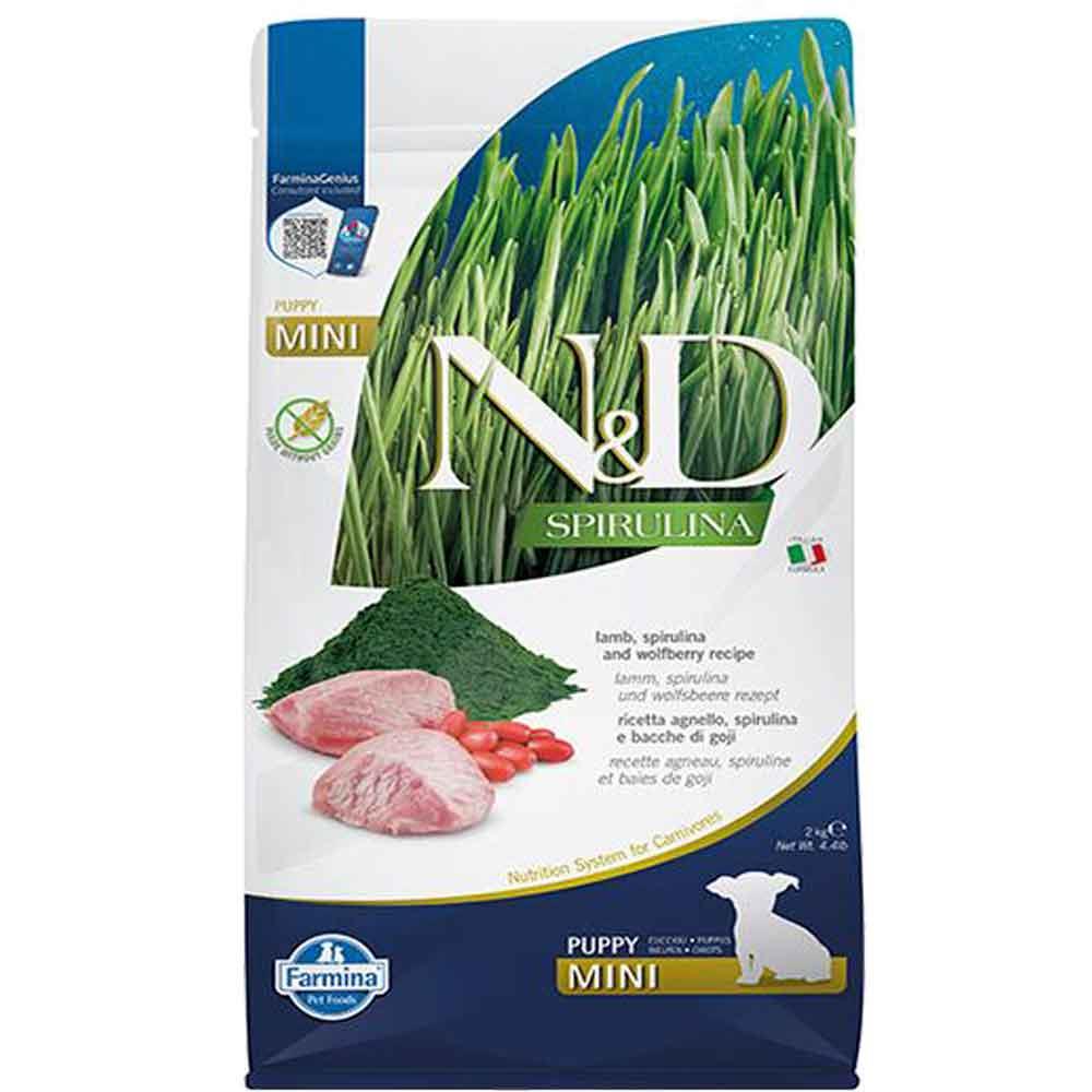 ND Spirulina Kuzu Etli Mini Irk Yavru Köpek Maması 2 KG 8010276041036 Amazon Pet Center