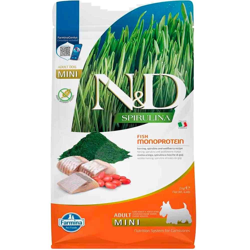 ND Spirulina Ringa Balıklı Küçük Irk Tahılsız Köpek Maması 2 Kg 8010276041098 Amazon Pet Center