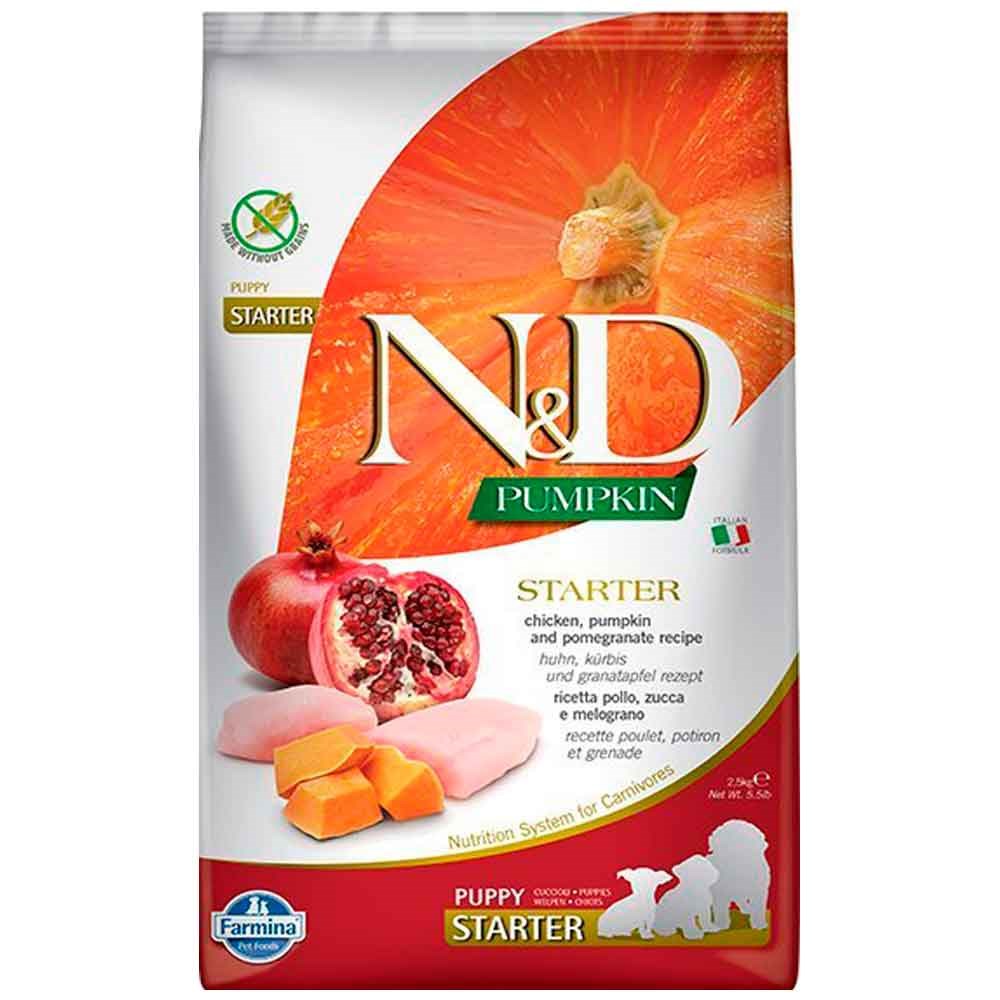 ND Starter Tavuk Etli Bal Kabaklı ve Narlı Tüm Irklar için Tahılsız Yavru Köpek Maması 2,5kg 8010276038890 Amazon Pet Center