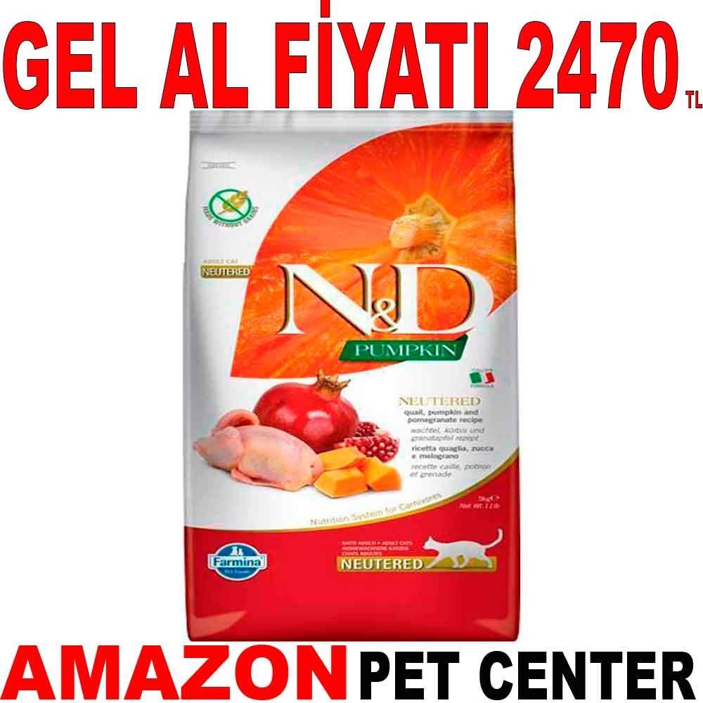 ND Tahılsız Balkabak Bıldırcın Nar Kısır Kedi Maması 5 Kg 18626001 Amazon Pet Center