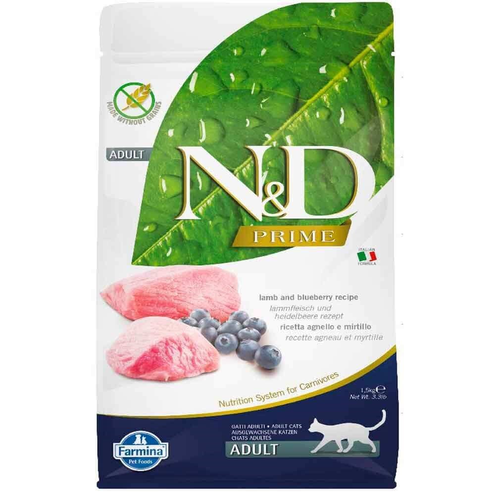 ND Tahılsız Kuzu Eti Yaban Mersinli Kedi Maması 1,5 Kg 8010276020208 N&D Tahılsız Kedi Mamaları Amazon Pet Center
