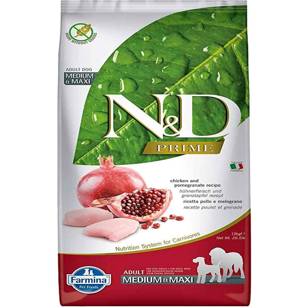 ND Tahılsız Maxi Tavuk Nar Büyük ve Orta Irk Köpek Maması 12 Kg 8010276036056 N&D Tahılsız Köpek Mamaları Amazon Pet Center