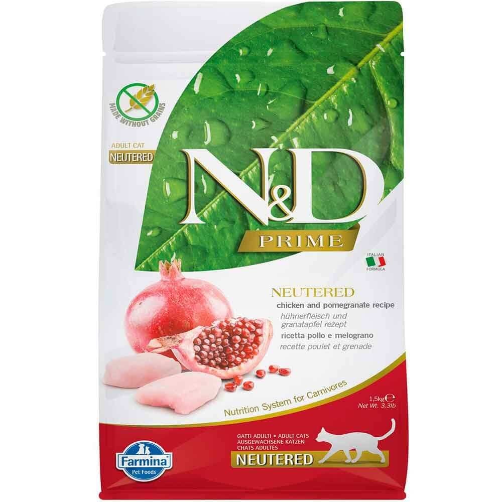 ND Tahılsız Tavuklu Narlı Kısır Kedi Maması 1,5 Kg 8010276030467 N&D Tahılsız Kedi Mamaları Amazon Pet Center