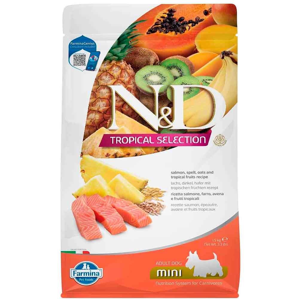 ND Tropical Meyveli Mini Irk Köpek Maması Somonlu 1,5 Kg 8010276042354 Amazon Pet Center