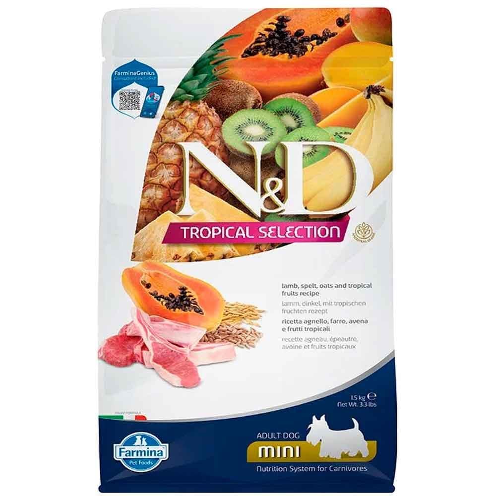 ND Tropical Meyveli Mini Irk Köpek Maması Kuzu Etli 1,5 Kg 8010276042316 Amazon Pet Center