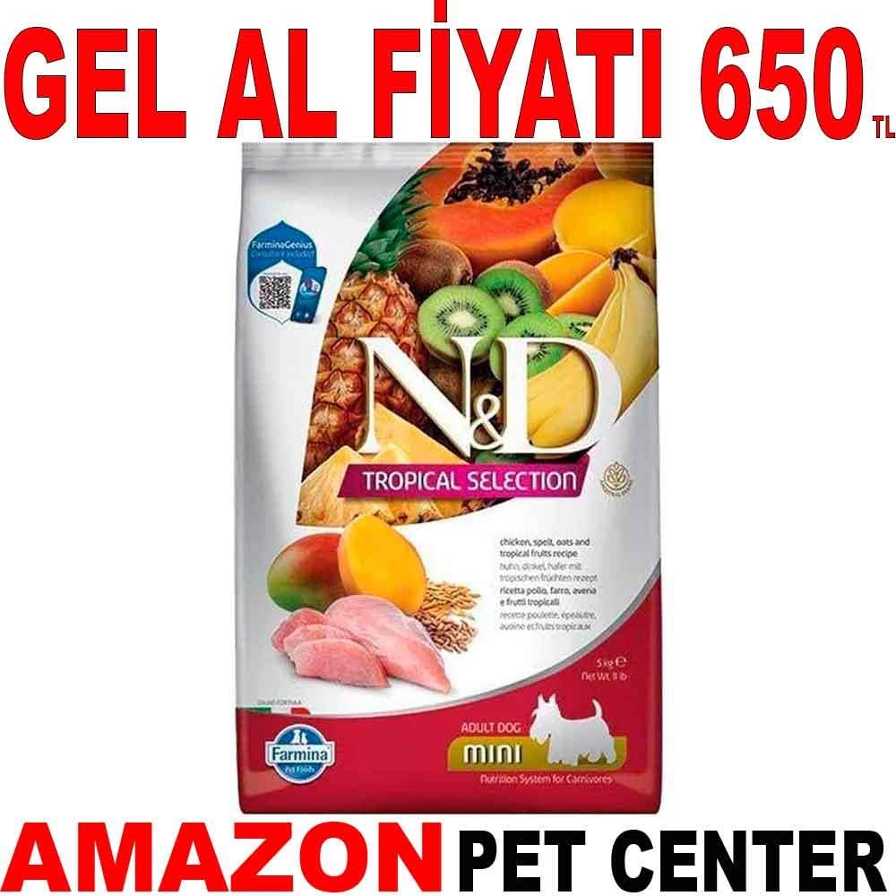 ND Tropical Meyveli Mini Irk Köpek Maması Tavuklu 1.5 Kg 19445007 Amazon Pet Center