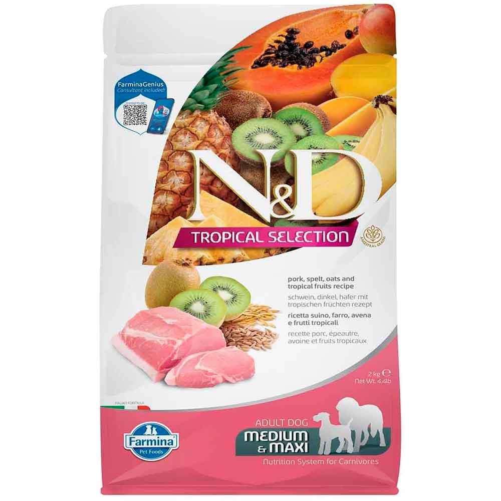 ND Tropical Meyveli Orta ve Büyük Irk Köpek Maması Domuz Etli 2 Kg 8010276042293 Amazon Pet Center