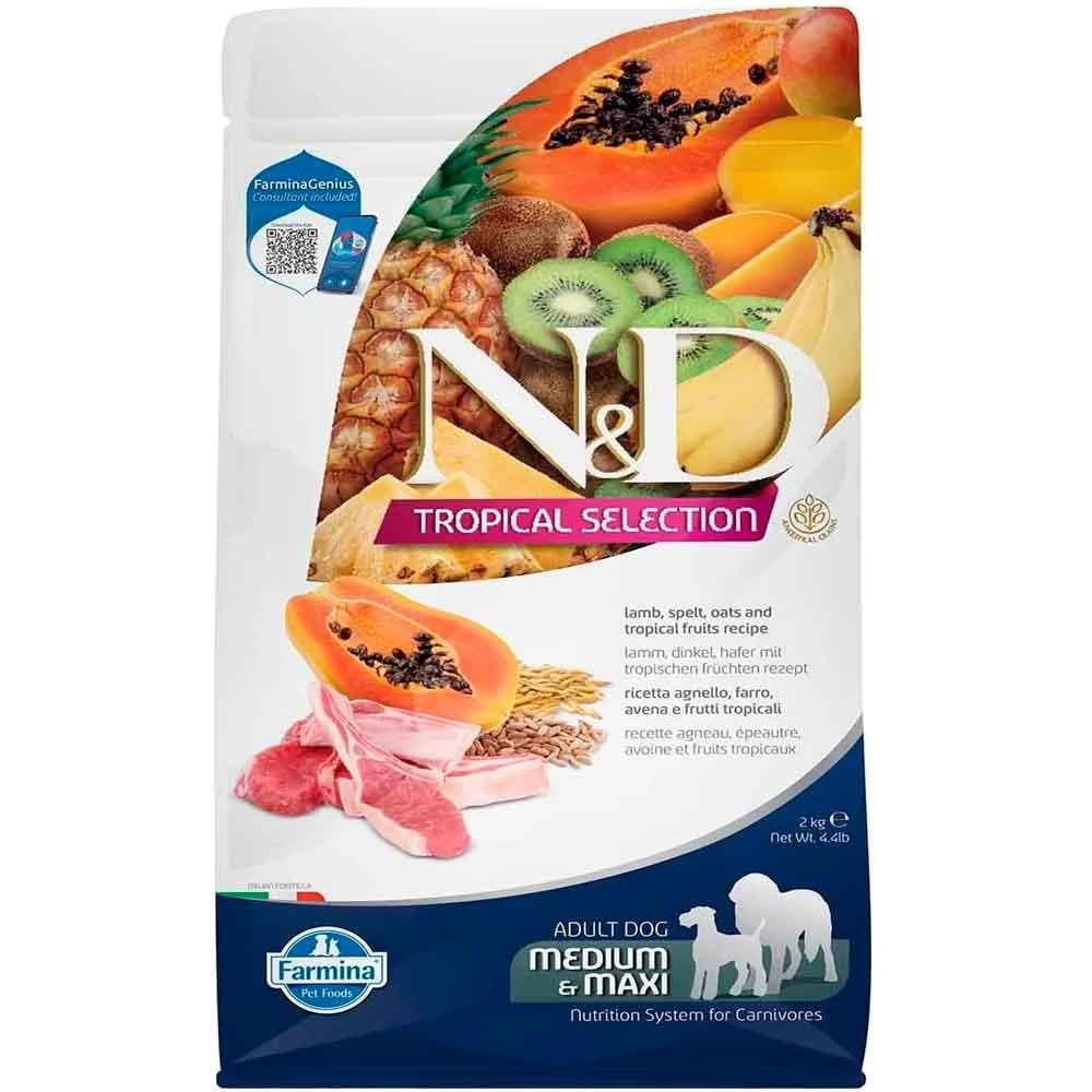 ND Tropical Meyveli Orta ve Büyük Irk Köpek Maması Kuzu Etli 2 Kg 8010276042330 Amazon Pet Center