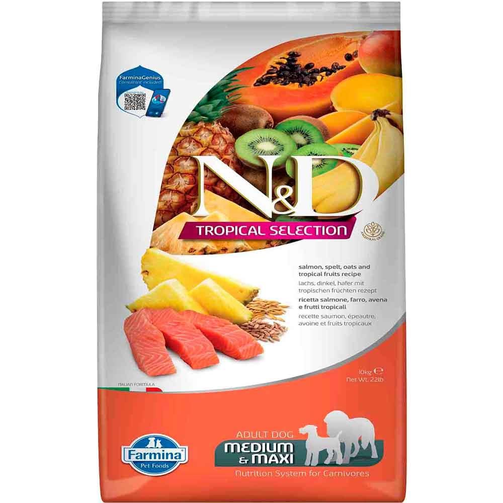 ND Tropical Meyveli Orta ve Büyük Irk Köpek Maması Somonlu 10 Kg 8010276042385 Amazon Pet Center