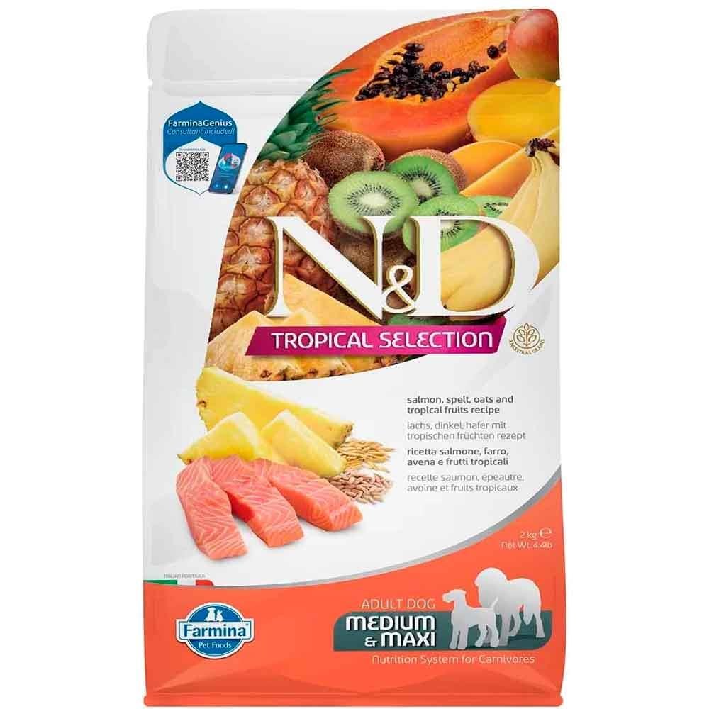 ND Tropical Meyveli Orta ve Büyük Irk Köpek Maması Somonlu 2 Kg 8010276042378 Amazon Pet Center