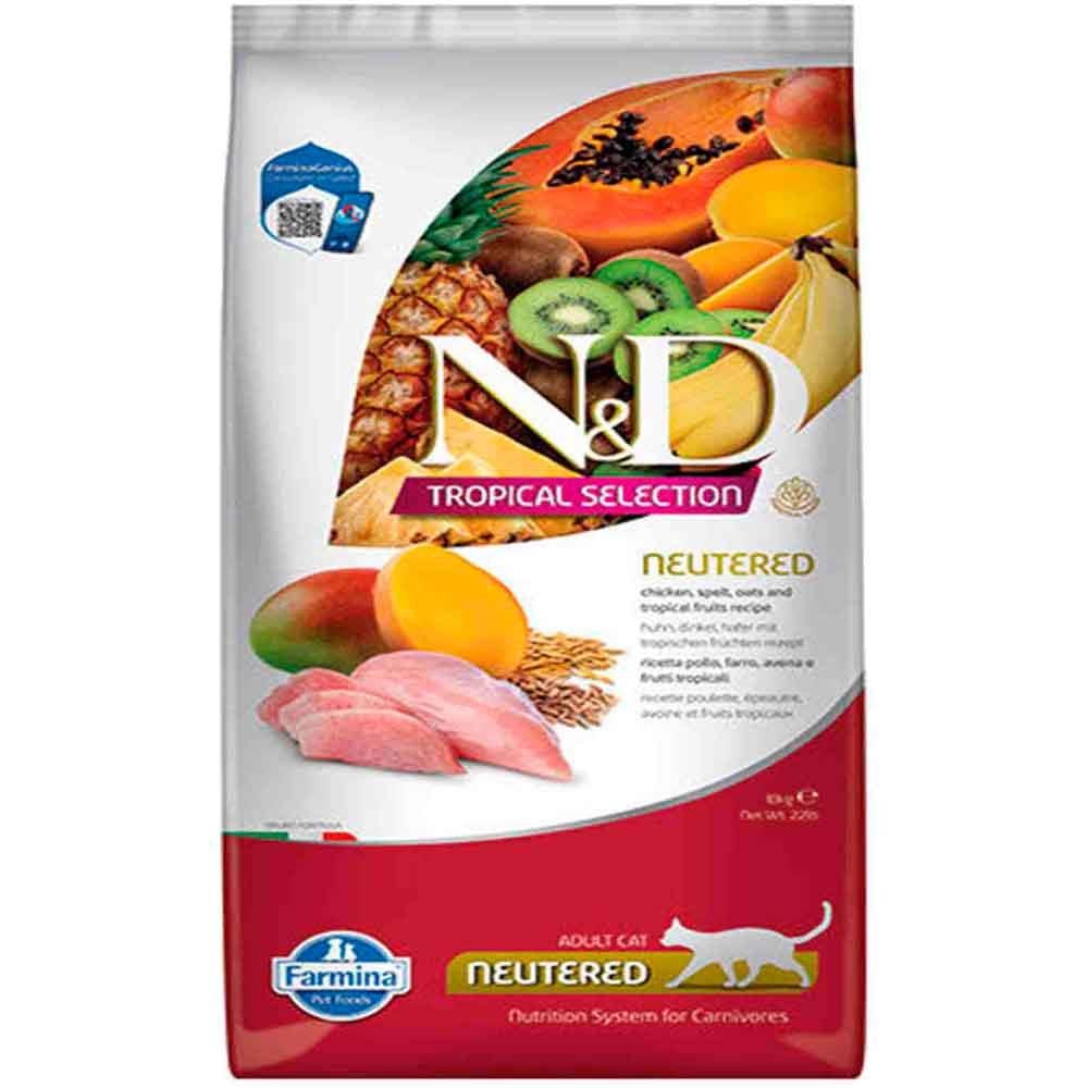 ND Tropical Meyveli Tavuklu Kısırlaştırılmış Kedi Maması 10 Kg 8010276042224 Amazon Pet Center