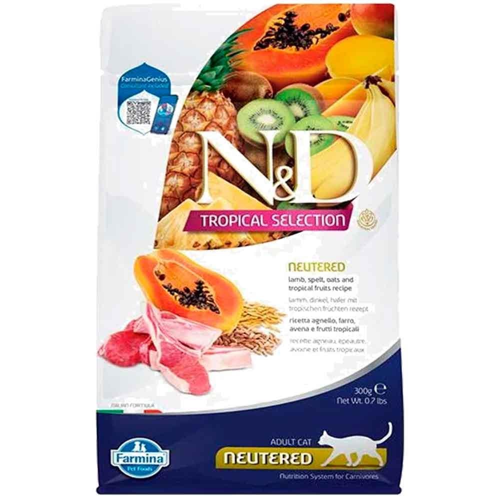 ND Tropical Selection Kuzu Etli Kısırlaştırılmış Kedi Maması 300 Gr 8010276042118 Amazon Pet Center