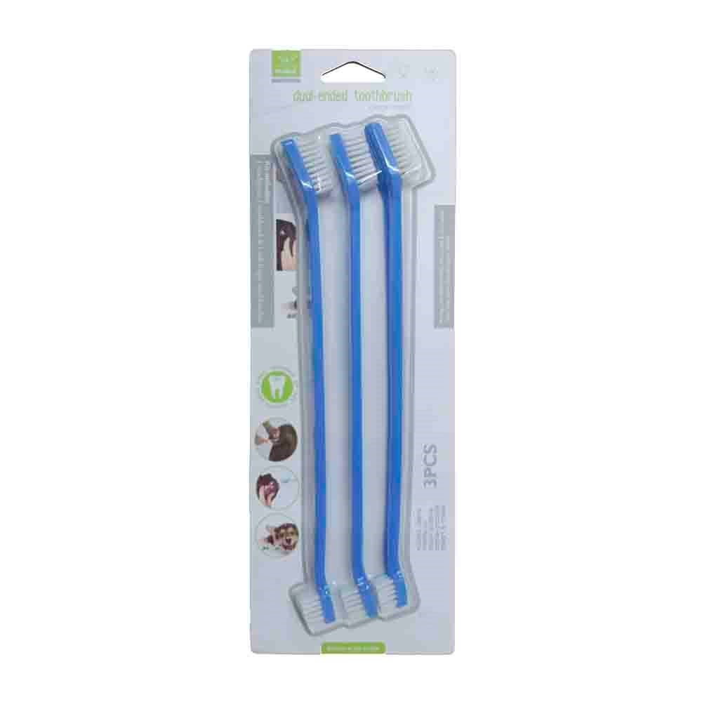 Nunbell Kedi ve Köpek 2 Uçlu Dış Fırçası 3'lü 6927060013051 Amazon Pet Center