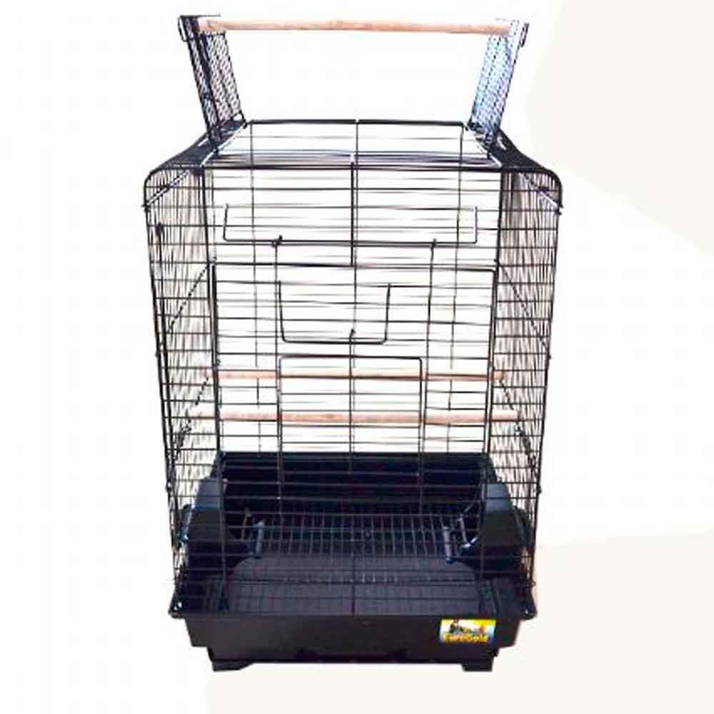 Papağan Kafesi Açılır Çatılı SİYAH 40x40x59 Cm 1604 AS 20161002 Amazon Pet Center