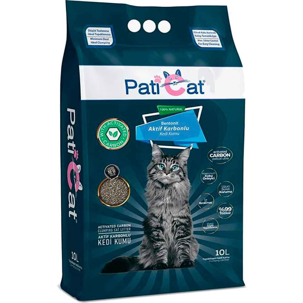 PatiCat Kedi Kumu Aktif Karbonlu İnce Taneli 10 Lt 8681489004196 Amazon Pet Center