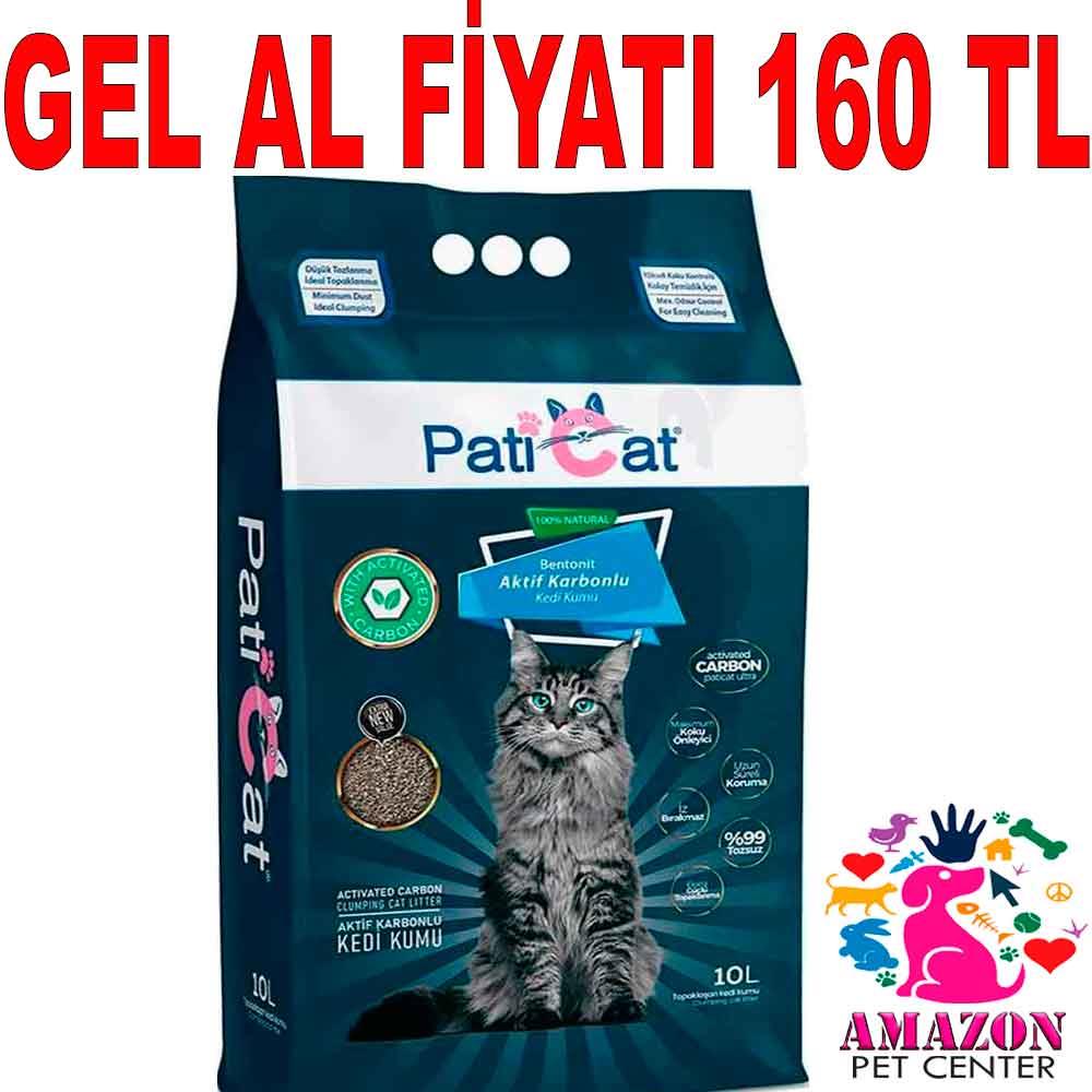 PatiCat Kedi Kumu Aktif Karbonlu İnce Taneli 10 Lt 19514000 Amazon Pet Center
