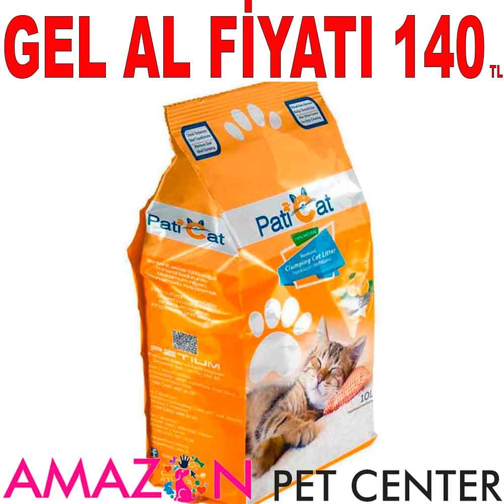PatiCat Kedi Kumu Portakal Kokulu Doğal Kalın Taneli 10 Lt 18506006 Amazon Pet Center