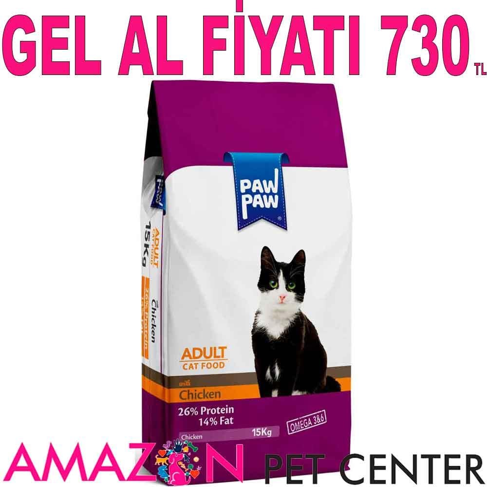 Paw Paw Kedi Maması Tavuklu 15 Kg 21784002 Amazon Pet Center